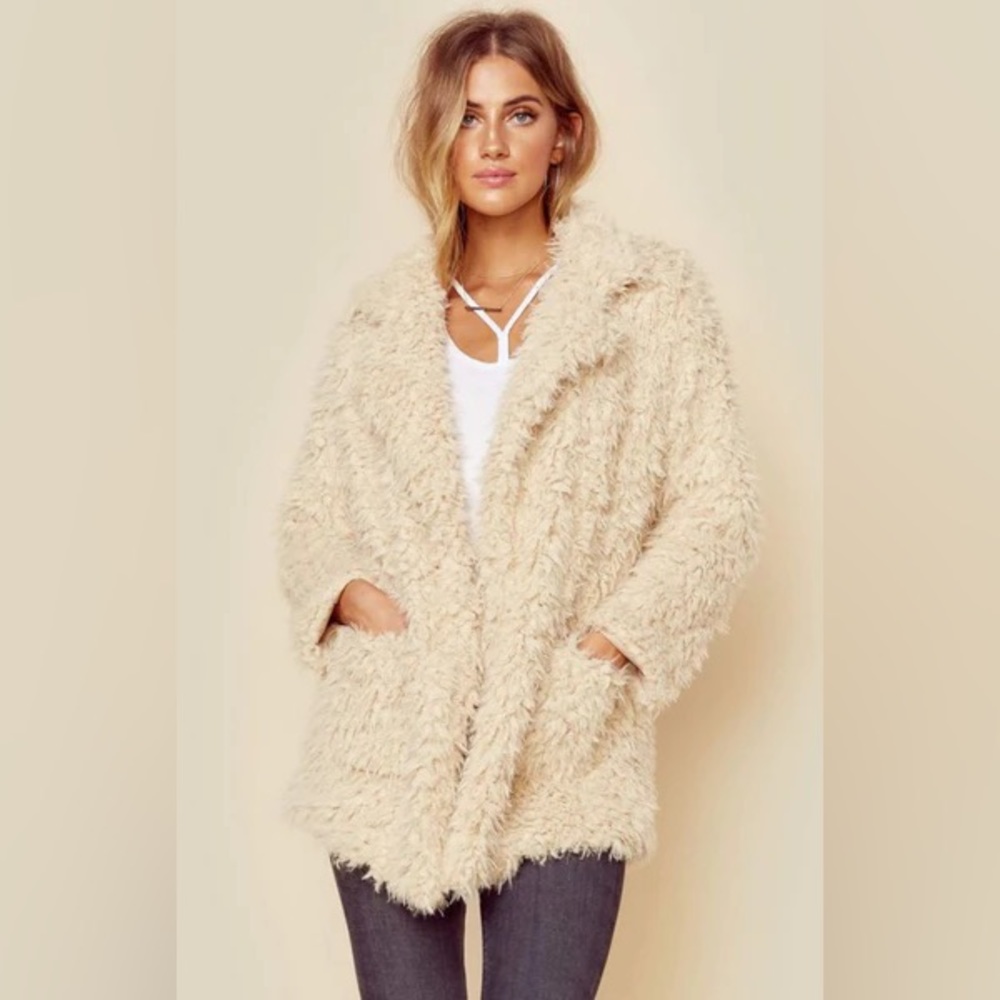 Penny Lane Cream Fur Coat